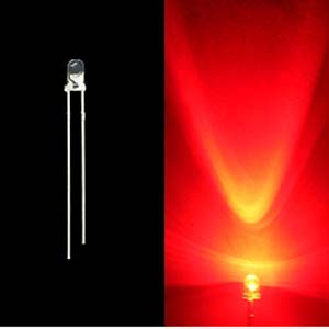 3MM LED RED TRANSAPARENT