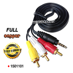 3.5mm STEREO to 3RCA MALE CORD,3STEP STEREO TO 3RCA MALE CABLE