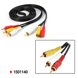 3RCA MALE TO 3RCA MALE CABLE,3RCA TO 3RCA CORD-1.5MTR,3RCA CORD,AUDIO CABLE