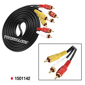 3RCA MALE TO 3RCA MALE CABLE,3RCA TO 3RCA CORD-5MTR,3RCA CORD,AUDIO CABLE