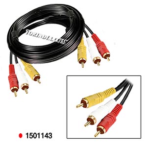 3RCA MALE TO 3RCA MALE CABLE,3RCA TO 3RCA CORD-10MTR,3RCA CORD,AUDIO CABLE