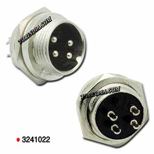 4PIN MRS MALE CONNECTOR,4PIN MALE ROUND METAL CONNECTOR,4PIN ROUND METAL MIC PIN