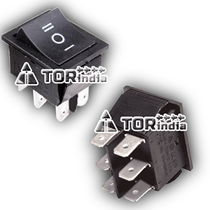 15A 250V AC ROCKER SWITCH,6LEG BLACK SWITCH,CENTRE LOG SWITCH