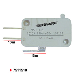 MICRO SWITCH,LIMIT SWITCH,MS1-06 LIMIT SWITCH,13mm WHITE LIMIT SWITCH