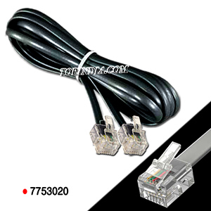 RJ11 TELEPHONE CABLE-ECONOMIC,RJ11 PLUG TO PLUG WIRE-ECO 1MTR