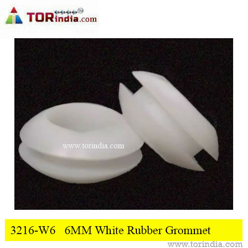 6MM WHITE rubber grommet Quick-release white double-sided protective coil Round Ring