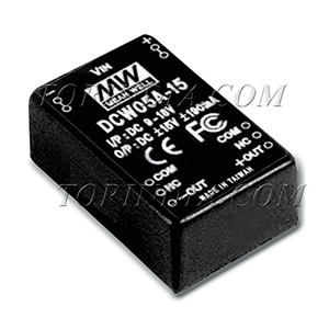 DC to DC CONVERTER-DCW05B15,MEANWELL,5W DC-DC Regulated Dual Output Converter