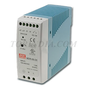 MDR60-24 60W 24V MEANWELL SMPS,60W Single Output Industrial DIN Rail Power Supply