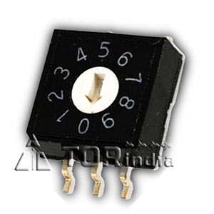 10 POLES RIGHT ANGLE ROTARY DIP SWITCH