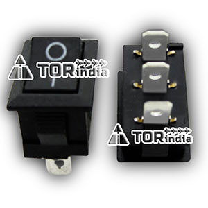 ROCKER SWITCH-RSF12,4A 250V 3LEG BLACK ELCOM SWITCH