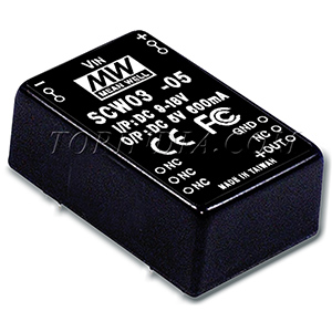 DC to DC CONVERTER-SCW03B05,3W DC-DC REGULATED SINGLE OUTPUT CONVERTER