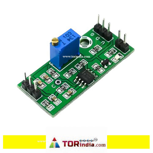 LM393 voltage comparator module with adjustable precision signal waveform shaping, high-level dual output LED indication