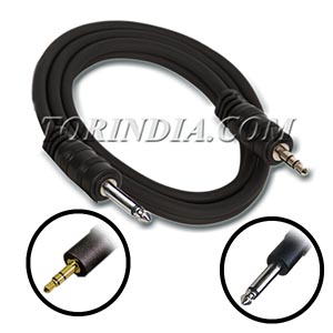 P38 MONO PIN TO EP STEREO PIN CORD,P38 TO STEREO CABLE-1.5METER -EP STEREO MALE 3.5MM TO 2 P-38 MONO MALE CORD - 1.5 MTR