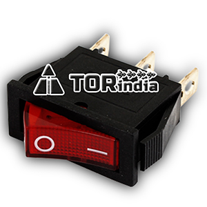 15A 250V AC ROCKER SWITCH,3LEG WITH RED INDICATOR SWITCH